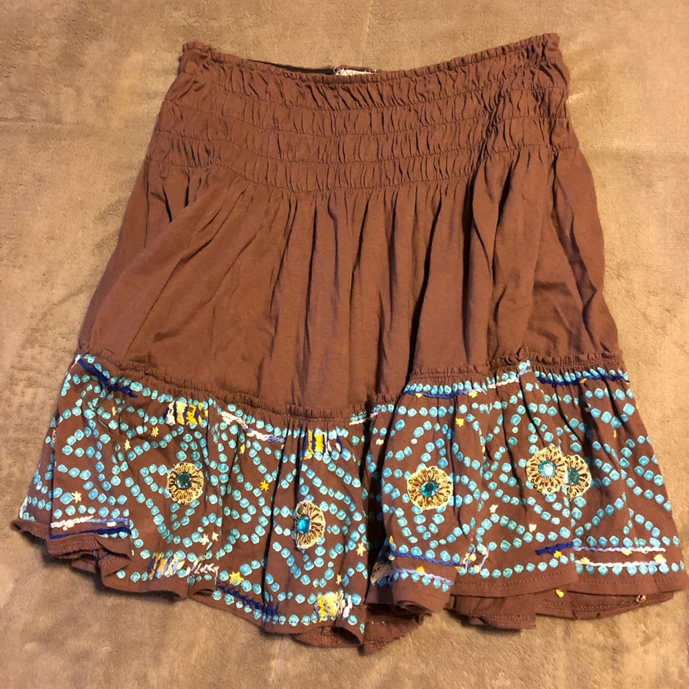 Free People Boho Mini Skirt